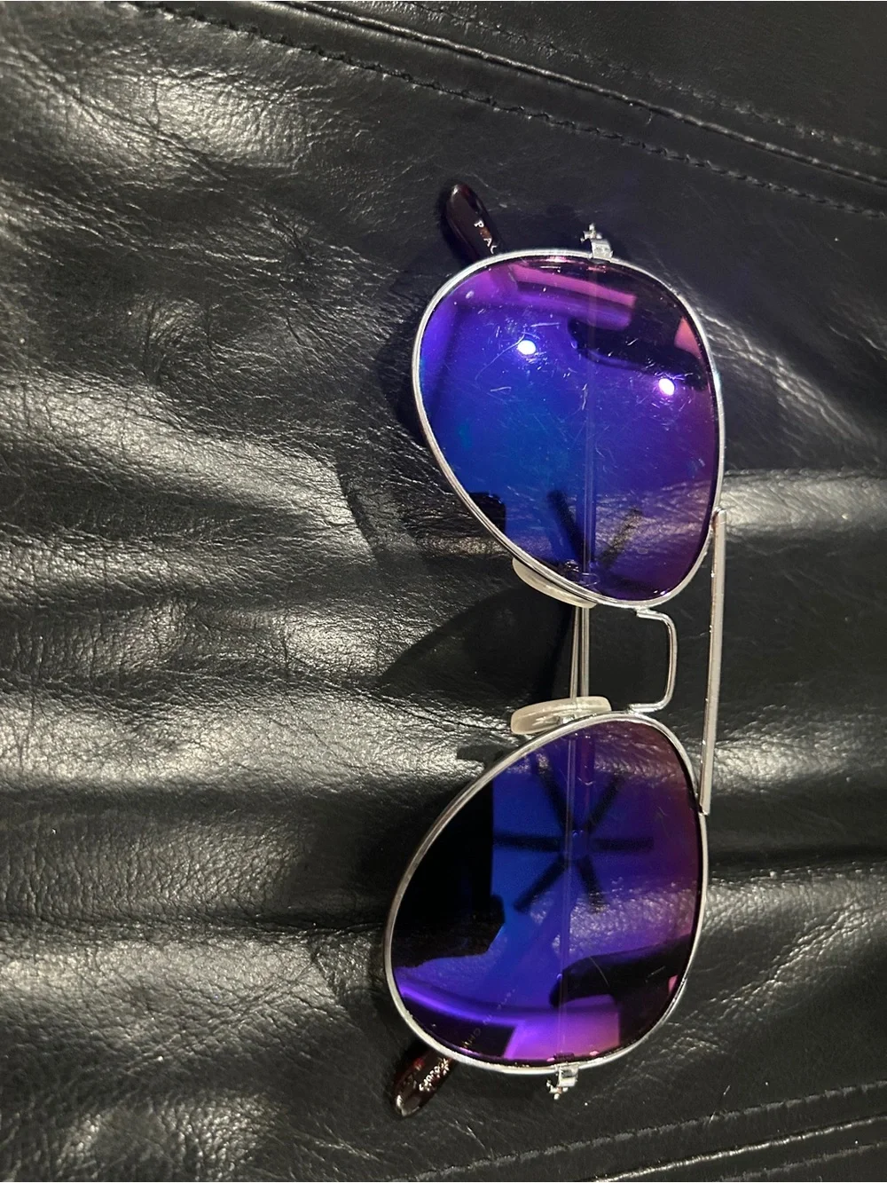 Aviator Sunglasses with Blue Mirror Lenses - Unbranded Youth size